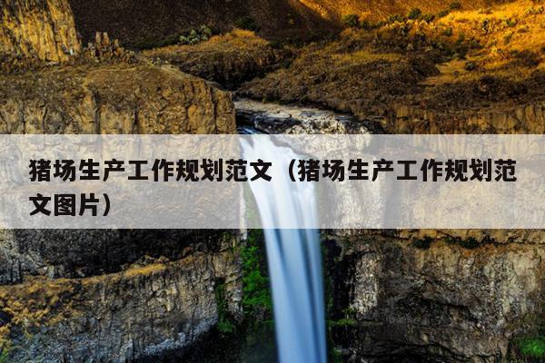 豬場生產(chǎn)工作規(guī)劃范文(豬場生產(chǎn)工作規(guī)劃范文圖片)