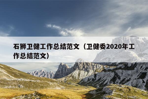石獅衛(wèi)健工作總結(jié)范文(衛(wèi)健委2020年工作總結(jié)范文)