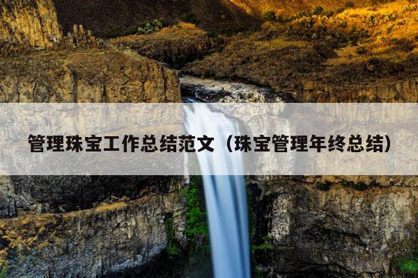 管理珠寶工作總結(jié)范文(珠寶管理年終總結(jié))