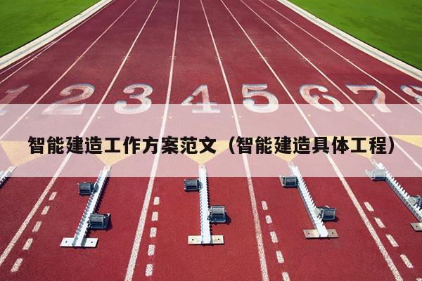 智能建造工作方案范文(智能建造具體工程)