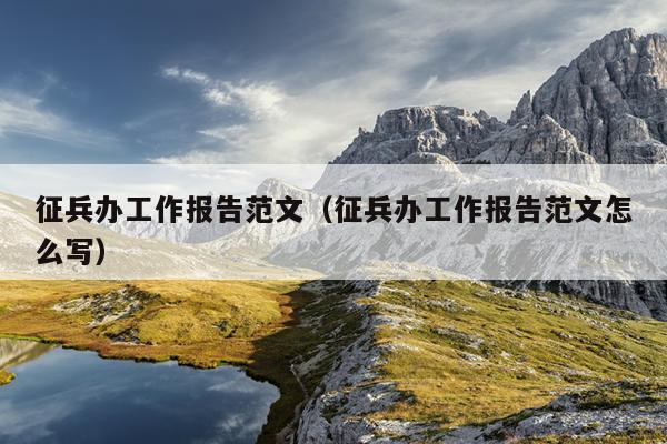 征兵辦工作報(bào)告范文(征兵辦工作報(bào)告范文怎么寫(xiě))